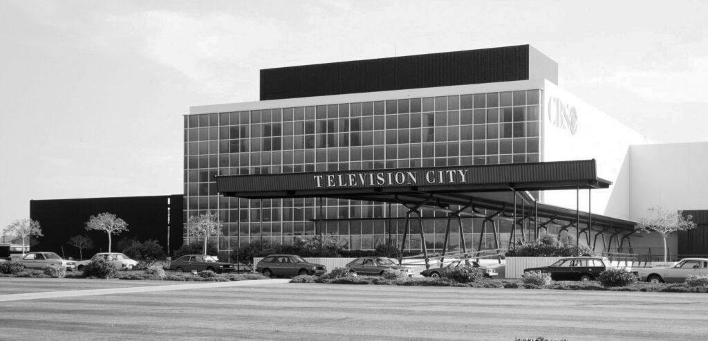 TVC LA 1979 building exterior black and white